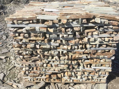 Горбушка златолит золотистый для облицовки купить в Дмитрове