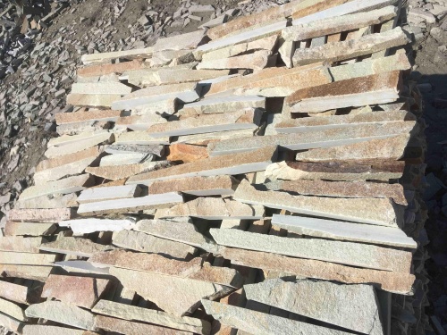 Горбушка златолит золотистый для облицовки купить в Дмитрове